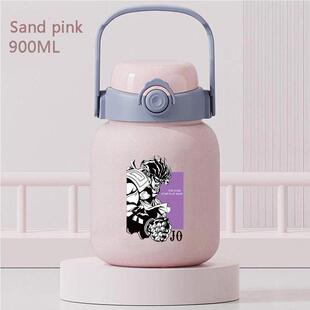 2024jojo白金之星新款不锈钢便携随行保温水杯一盖双饮直饮杯大容