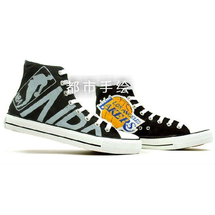 2024龙年NBA周边帆布鞋DIY湖人科比KOBE手绘鞋子高帮学生秋季彩绘