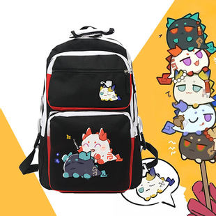 2026龙泡泡游戏明日周边同款方舟大容量书包男女双肩背包多层包jl