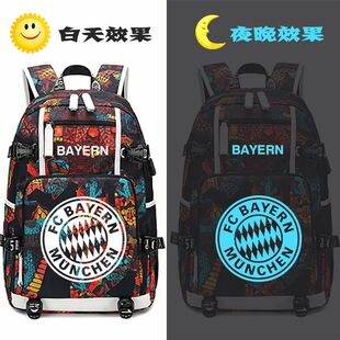 2024新款足球书包热刺曼城巴萨阿森纳尤文图斯ac米兰夜光英超学生