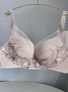 黛*Florale醇静兰花大胸内衣女薄款收副乳文胸11-1884 no退换