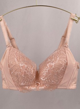 黛**Florale无钢圈性感收副乳大胸显小文胸11-1558 no退换