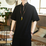 简约风刺绣T恤电商宽松加大加宽加码A100-912-P50，男装衬衫，电商A100