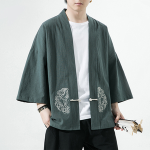 风汉服开衫刺绣盘扣精致防晒电商A100-731-p50男士宽松限68图片