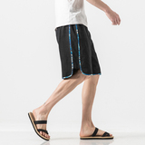 风拼接休闲短裤加大加码加宽DSA100-K37-P35，男装休闲裤，电商A100