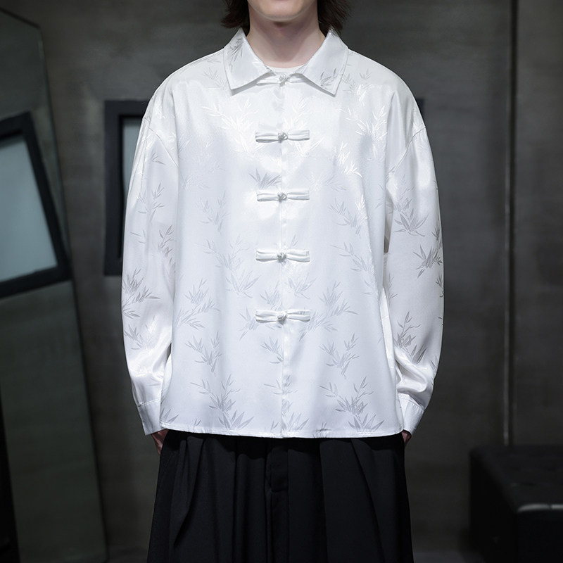 风提花衬衫男士长袖新中式男装盘扣唐装汉服电商A100-C39-P65,男装衬衫,电商A100