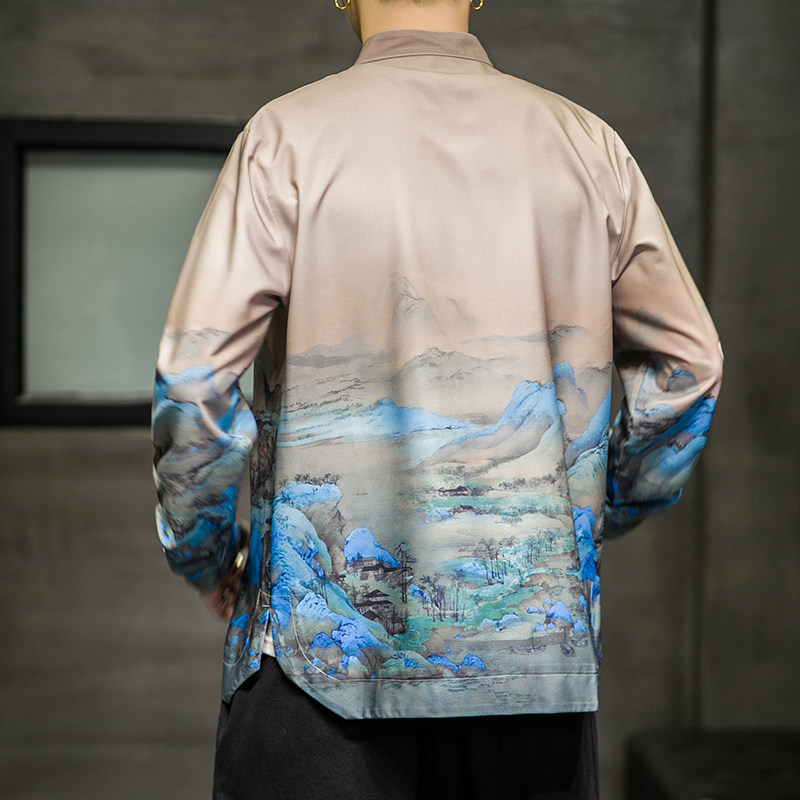 风画衬衫电商A100-1001-P60,男装衬衫,电商A100