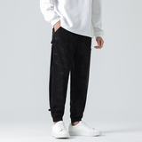 大码男装风休闲裤子灯芯绒压花新中式电商A100-2503-P55，男装休闲裤，电商A100