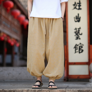 棉新风百搭宽松束脚灯笼裤哈伦裤电商A100-k2551-P75图片