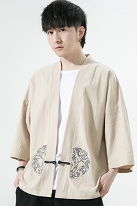 风汉服开衫刺绣盘扣精致防晒电商A100-731-p50男士宽松限68图片