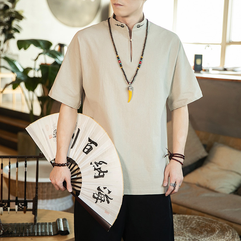 简约中国风绣花衬衫5钱塘4018-C912-P50图片