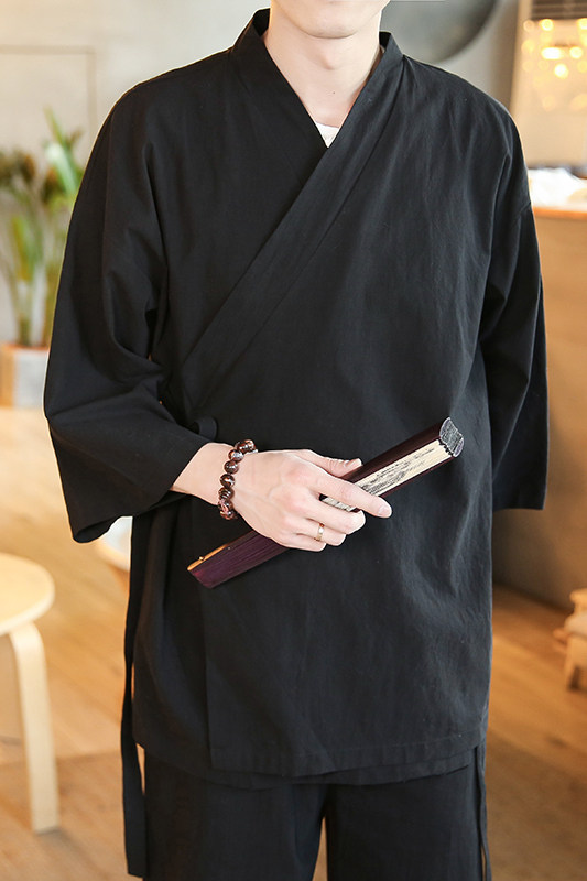 风纯色汉服开衫道袍DSA100-906-P50,男装民族服装,电商A100