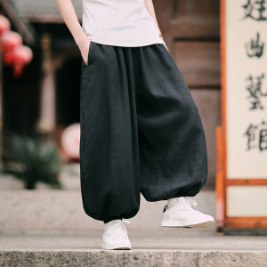 全亚麻束脚裤休闲宽松电商A100-QM2520-P140图片