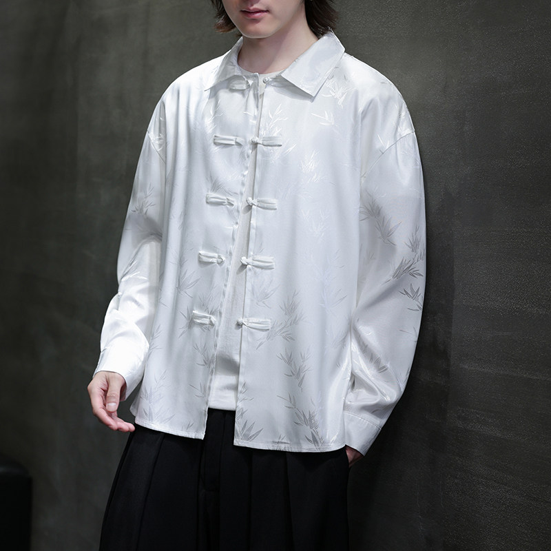 风提花衬衫男士长袖新中式男装盘扣唐装汉服电商A100-C39-P65,男装衬衫,电商A100