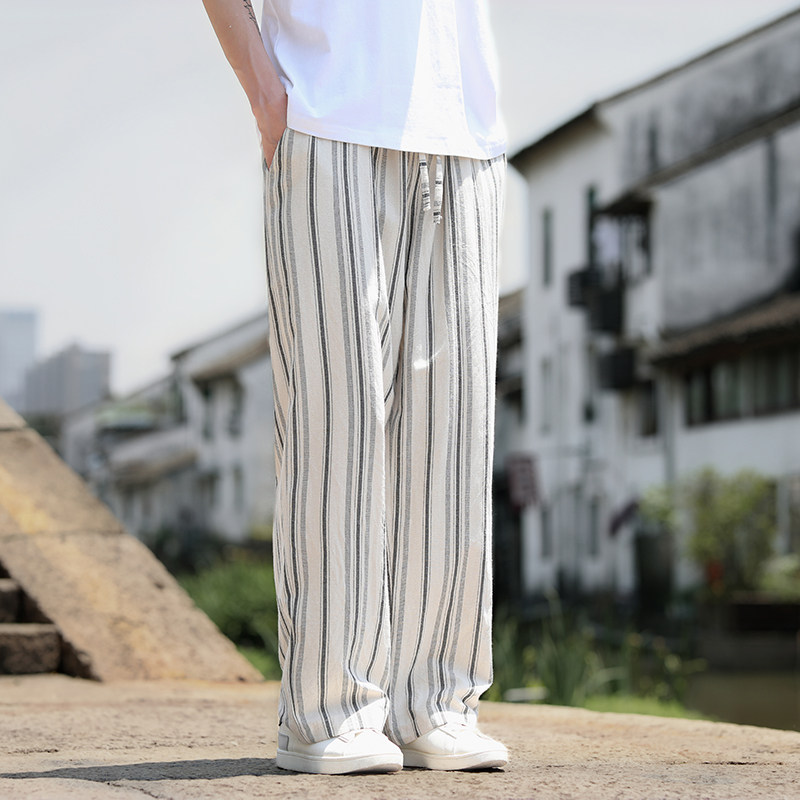 麻棉森系新风休闲长裤电商A100-MK2531-P75,男装休闲裤,电商A100