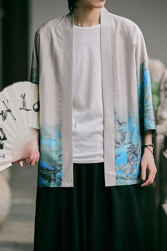 画印花开衫防晒服电商A100-1013-P50,男装防晒衣,电商A100