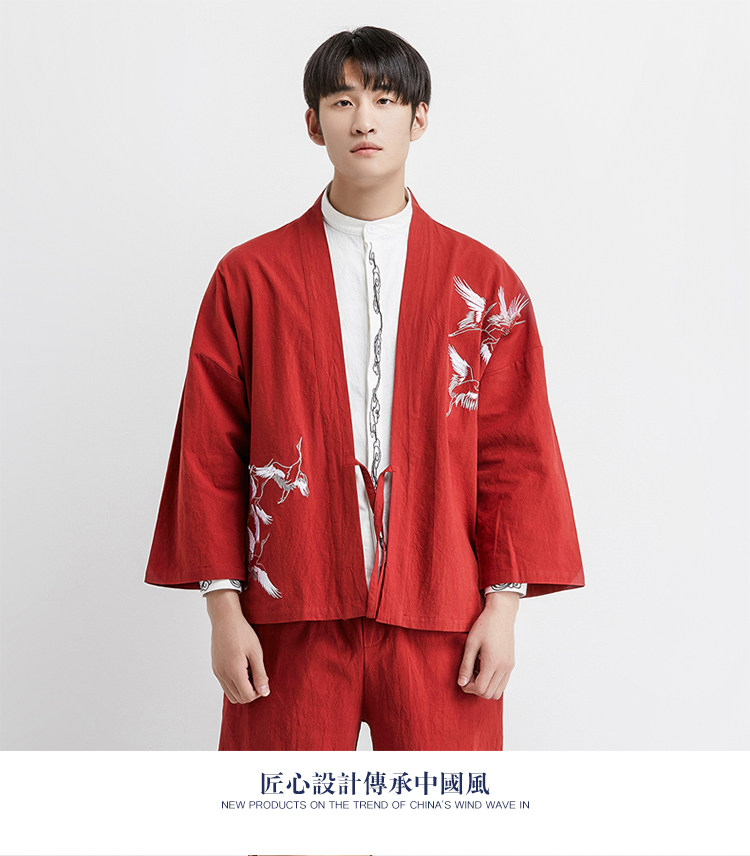 刺绣风开衫电商A100-SM601-P50,男装民族服装,电商A100