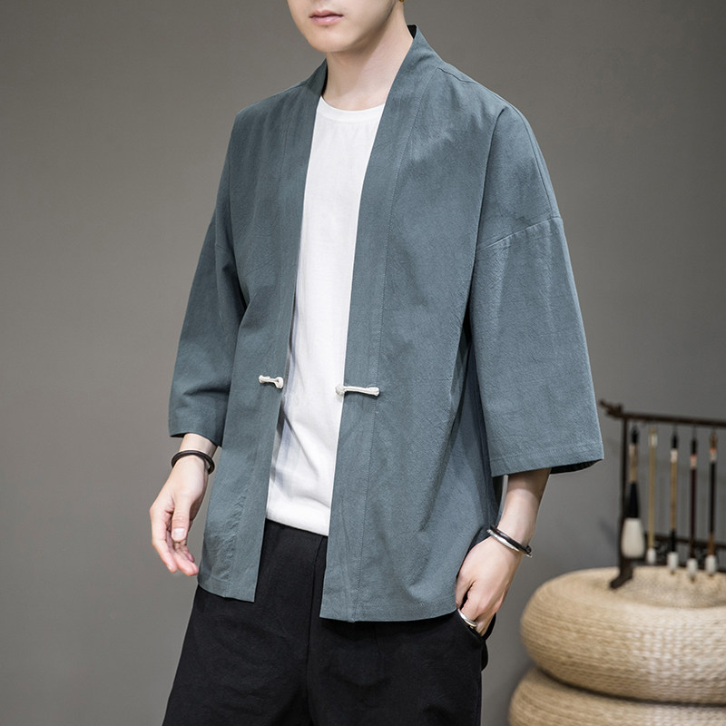 风民族风盘扣开衫DSA100-717-P40防晒服，男装防晒衣，电商A100