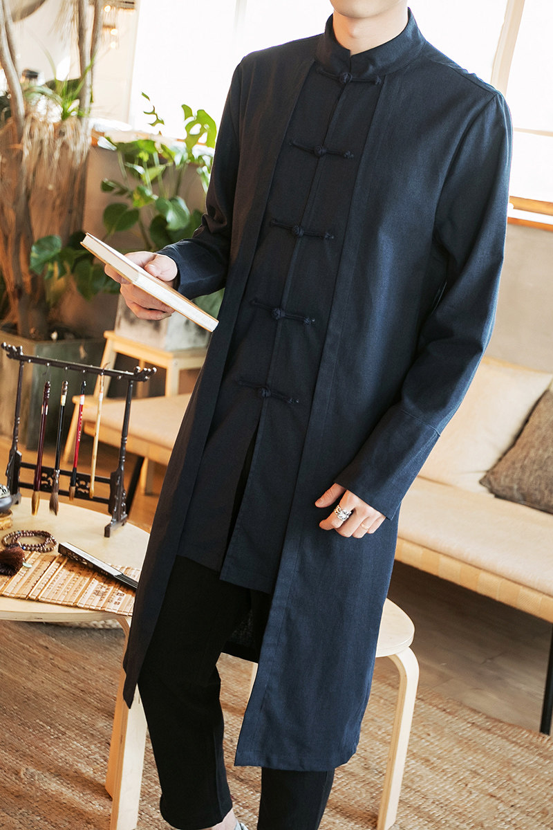 棉麻唐装外套钱1塘4018-B36,男装夹克,电商A100