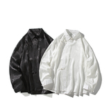 新中式风衬衫男士长袖唐装汉服改良盘扣衬衣电商A100-262-P65，男装衬衫，电商A100