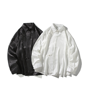 新中式风衬衫男士长袖唐装汉服改良盘扣衬衣电商A100-262-P65图片