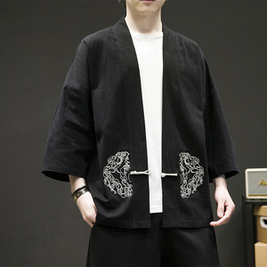 风汉服开衫刺绣盘扣精致防晒电商A100-731-p50男士宽松限68图片