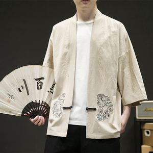 风汉服开衫刺绣盘扣精致防晒电商A100-731-p50男士宽松限68图片