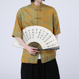 风新中式印花汉服衬衫电商A100-C311-P75，男装衬衫，电商A100