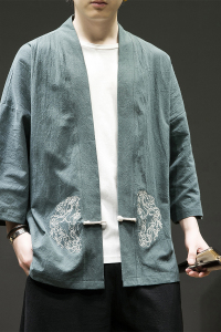 风汉服开衫刺绣盘扣精致防晒电商A100-731-p50男士宽松限68图片