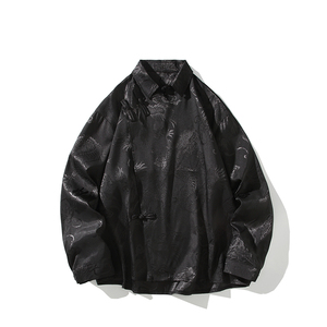 新中式风衬衫男士长袖唐装汉服改良盘扣衬衣电商A100-262-P65图片