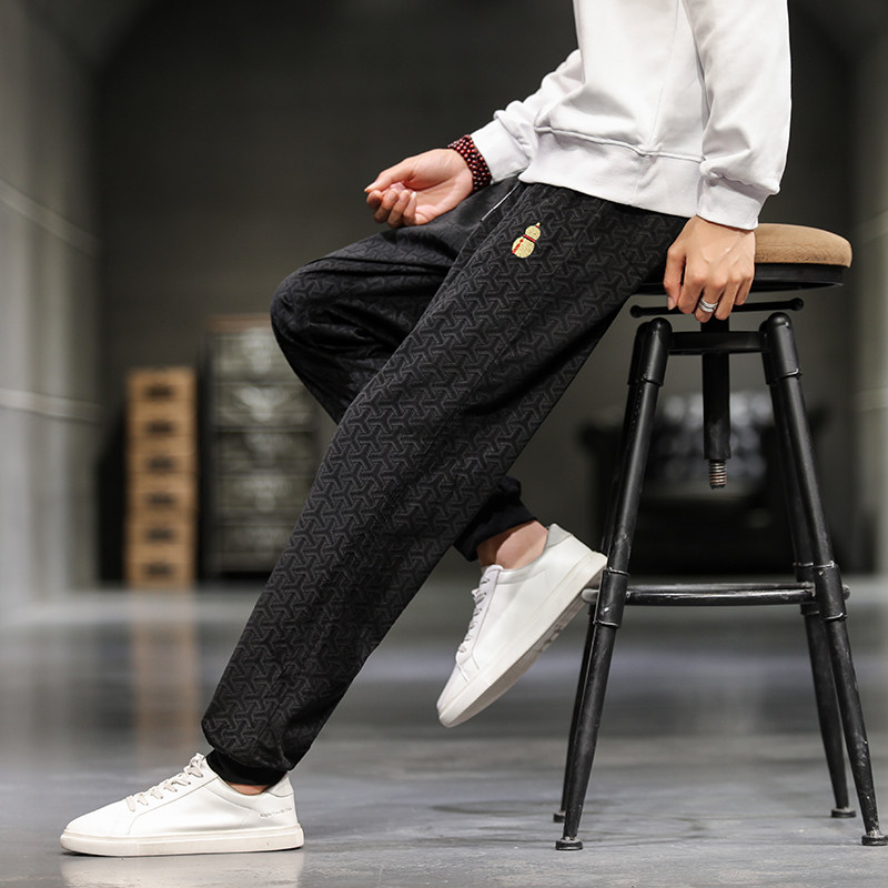 高品质刺绣小脚裤3钱塘4018-K137-P60（限78），男装休闲裤，电商A100