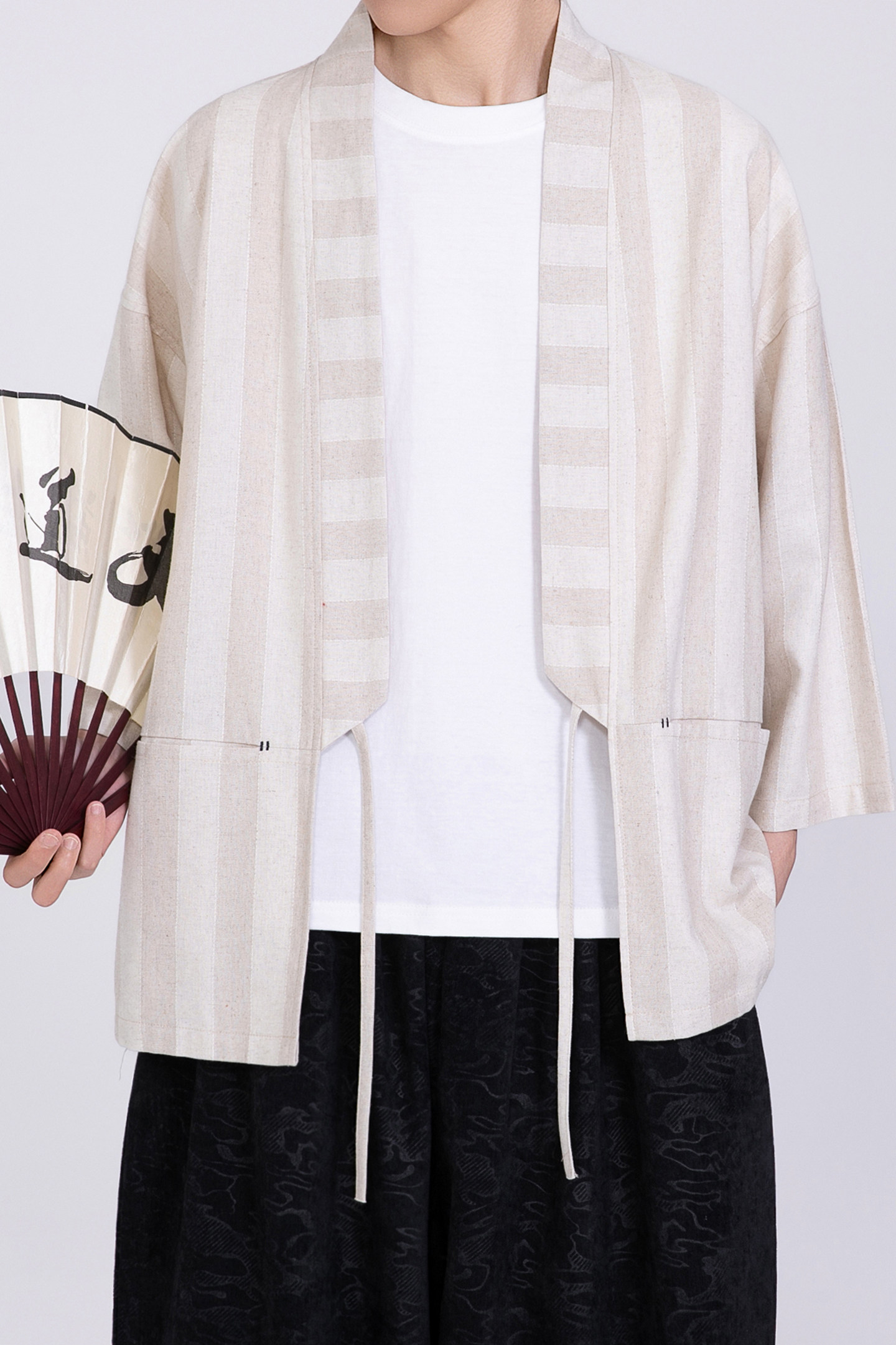 风开衫新中式棉麻男士七分袖电商A100-2805-P65,男装卫衣,电商A100