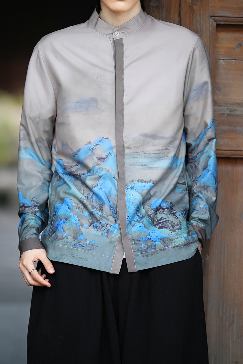 风画衬衫电商A100-1001-P60,男装衬衫,电商A100