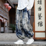 花色民族风束脚裤电商A100-K7780-P50，男装民族服装，电商A100