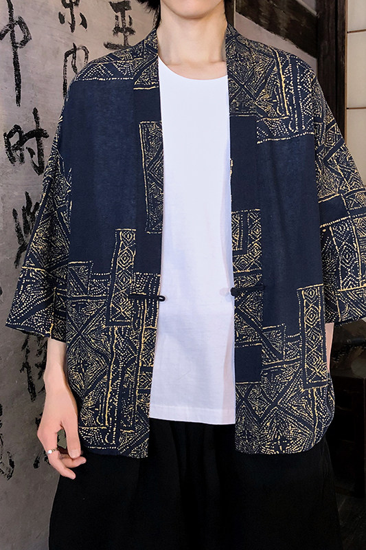 春夏新款民族风文艺时尚风开衫防晒衣电商A100-715-P40,男装防晒衣,电商A100