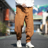 大码男装风休闲裤子灯芯绒压花新中式电商A100-2503-P55，男装休闲裤，电商A100