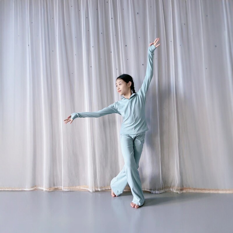 德绒舞蹈练功服发热保暖韩版女童