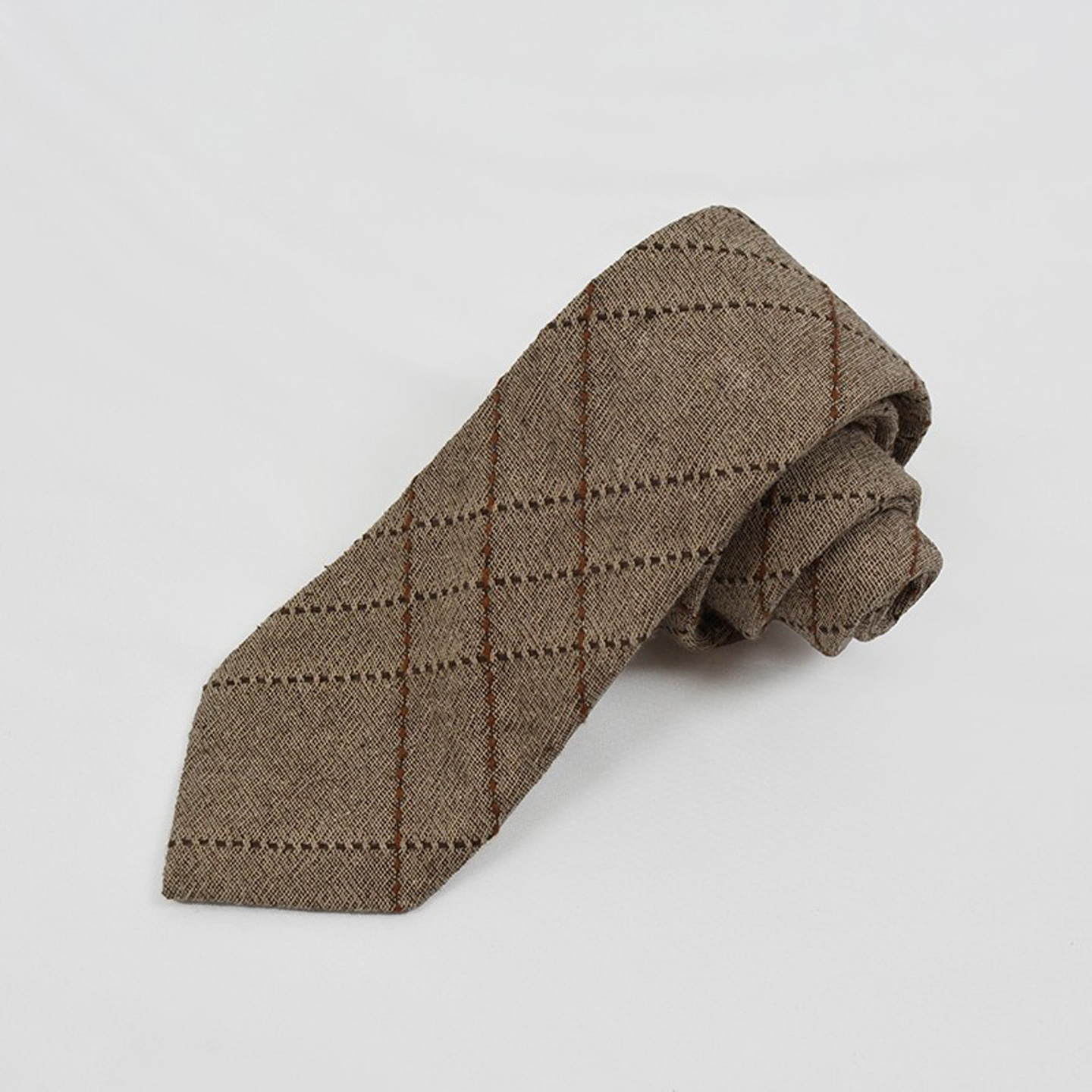 木村叔dk日系复古领带男士高级感年轻英伦风高端亚麻棉质小众领带