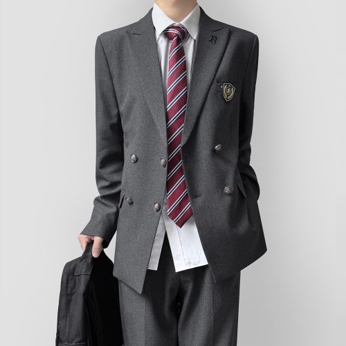 木村叔日系学院风双排扣西服