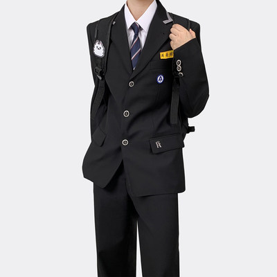 韩国校服DK黑色西装外套男同款