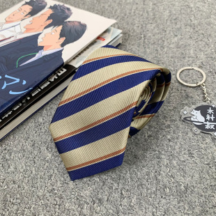 领带 内搭衬衫 木村叔dK日系黄色条纹领带校供感网红热卖 学院风西装