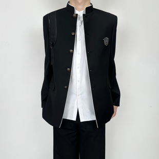 木村叔dk日系制服立领诘襟学兰服中山装西装男春秋季中式西服套装
