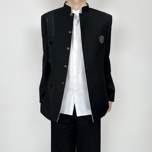 木村叔日系诘襟立领春秋西服套装