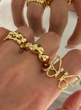 韩国东大门正品开口戒指女指环戒指分享简约氛围感指环2024新款