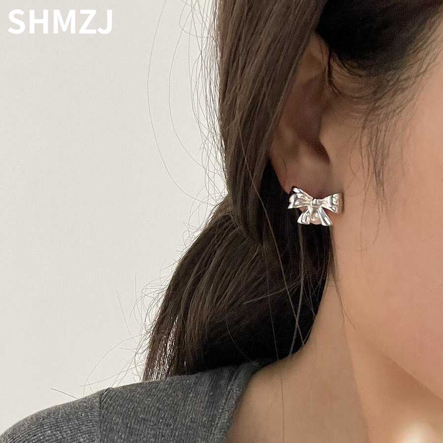 蝴蝶结韩国代购耳钉SHMZJ气质