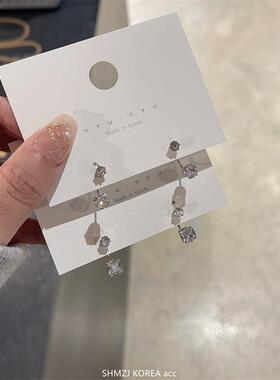 单颗钻耳钉小众轻奢高级感耳饰