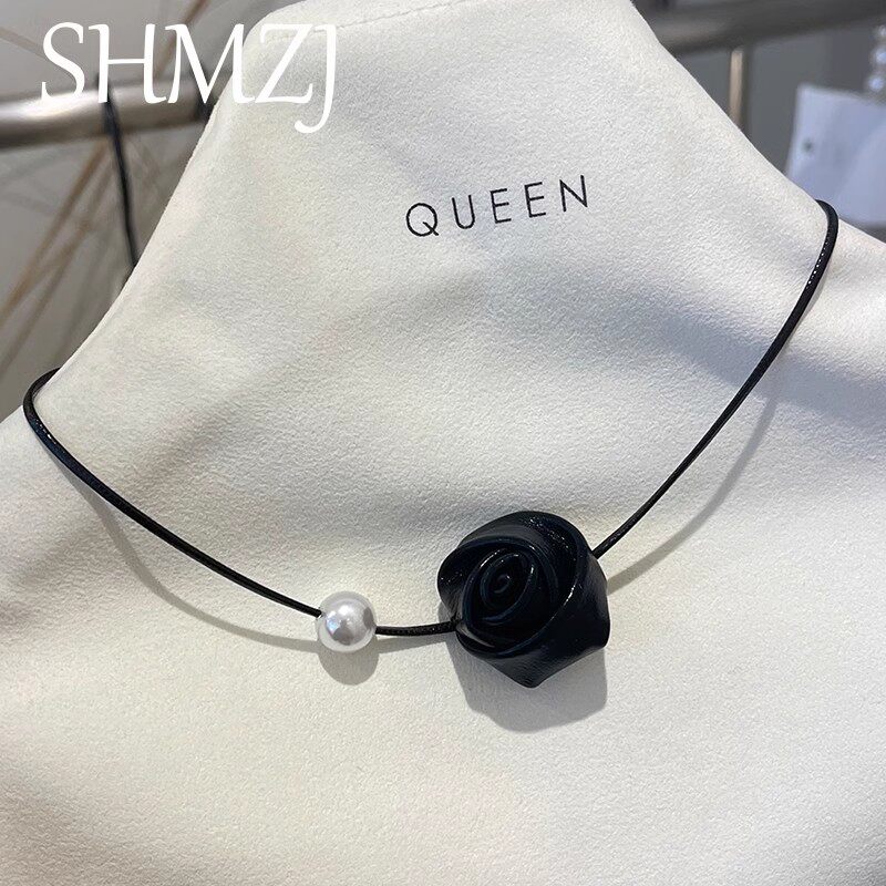 queen玫瑰choker颈链小众高级感