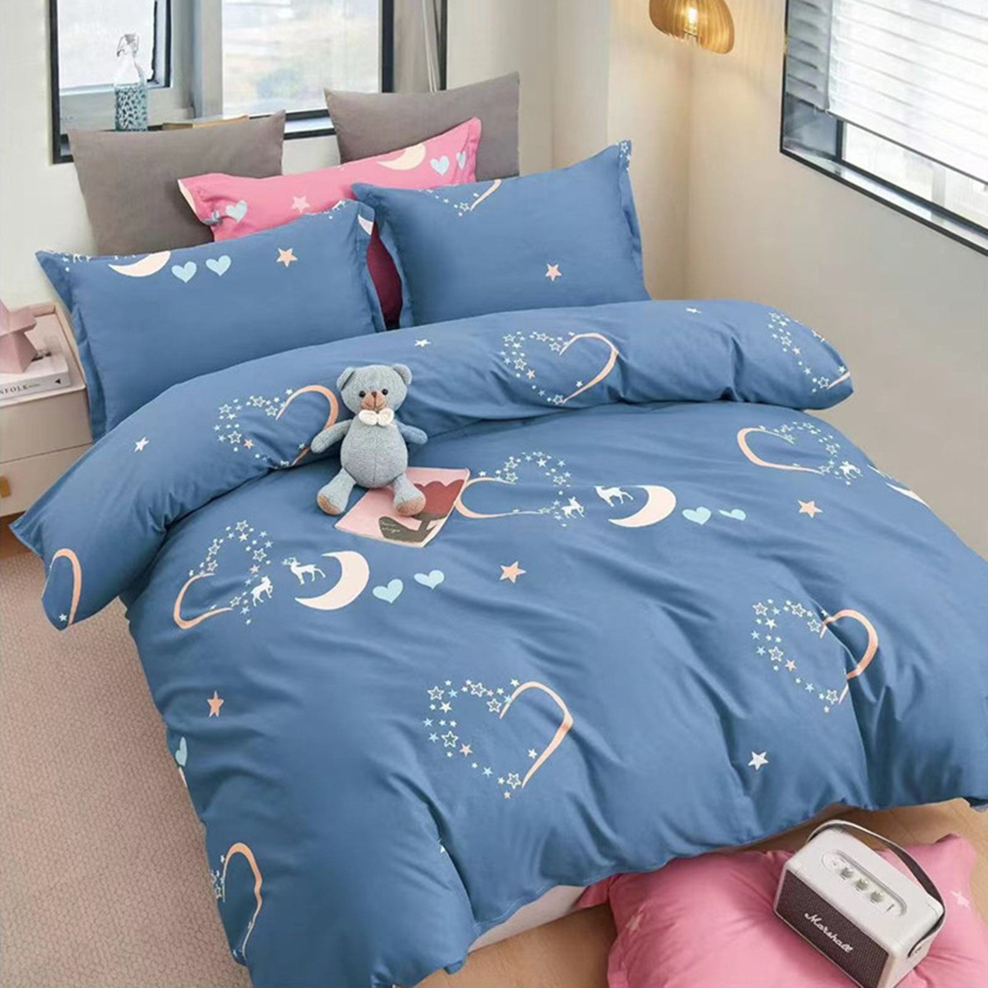 【残次品特价处理】100%纯棉斜纹双人被套单件全棉被罩单人1.5x2