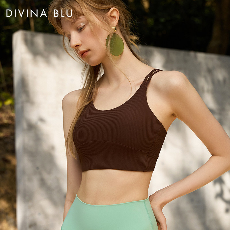 DIVINA BLU迪唯纳25年东京系列螺纹美背裸感瑜伽内衣运动健身文胸