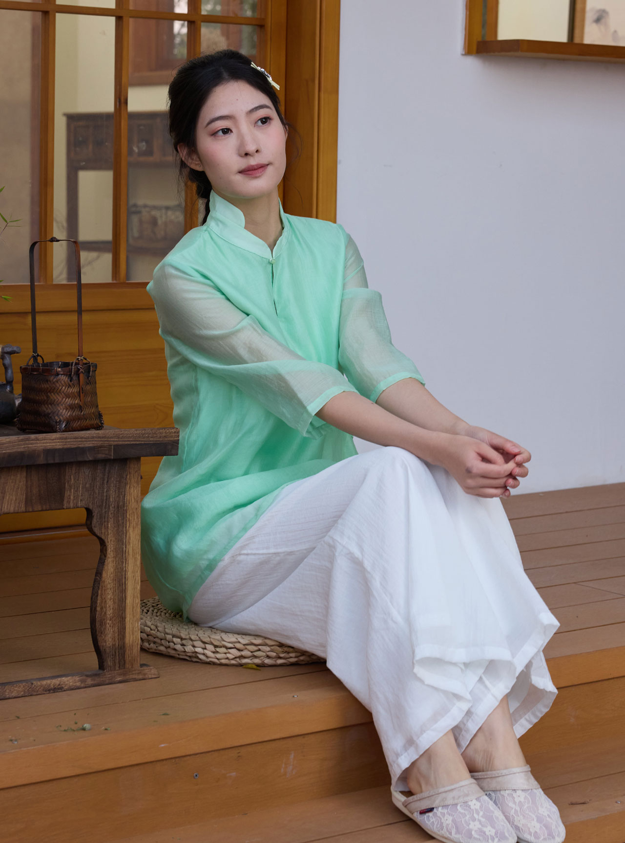2025活力哈达春夏新款禅服丝麻立领复古汉服瑜伽禅馆颂钵疗太极服